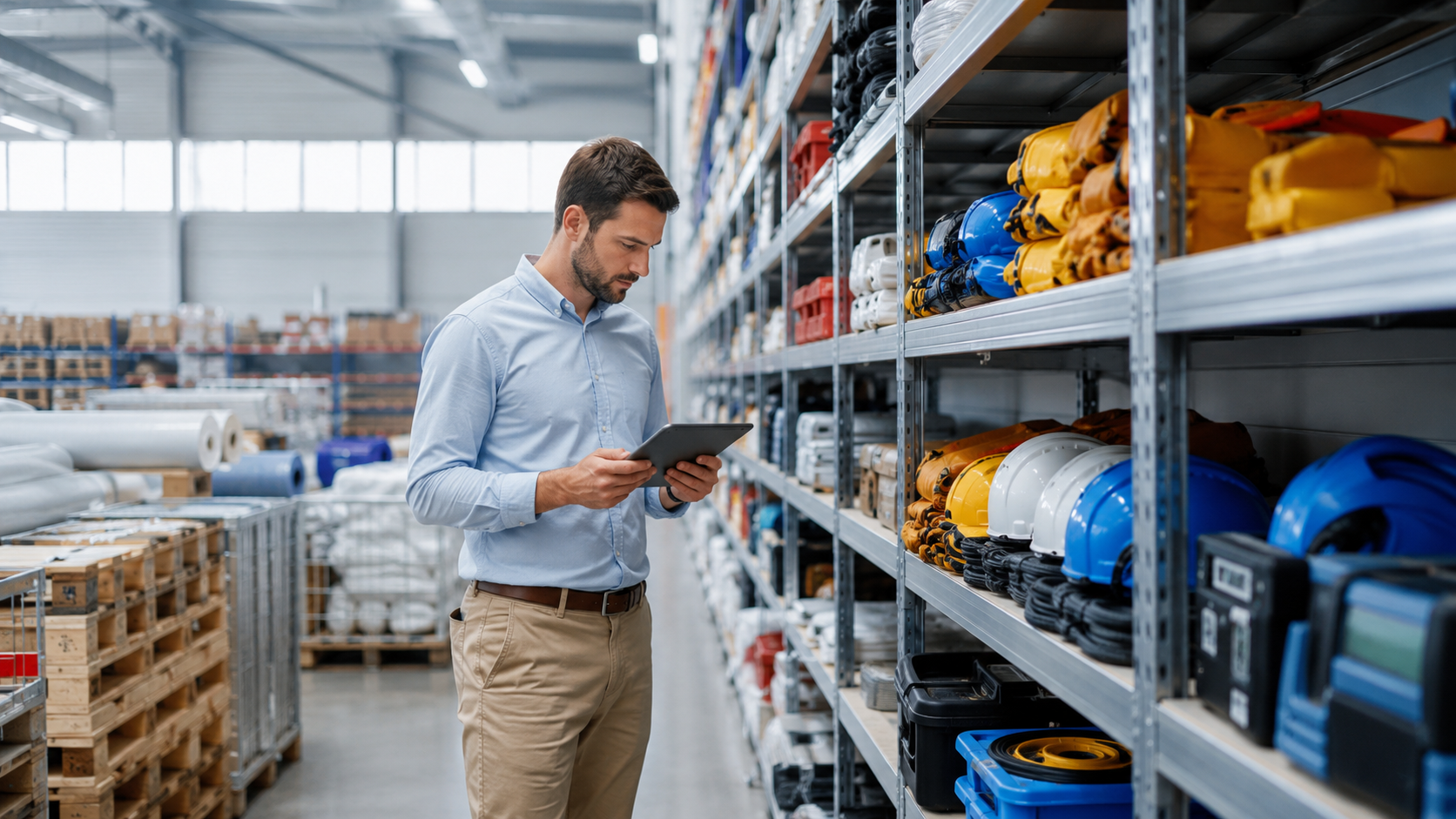Industrial warehouse inventory check