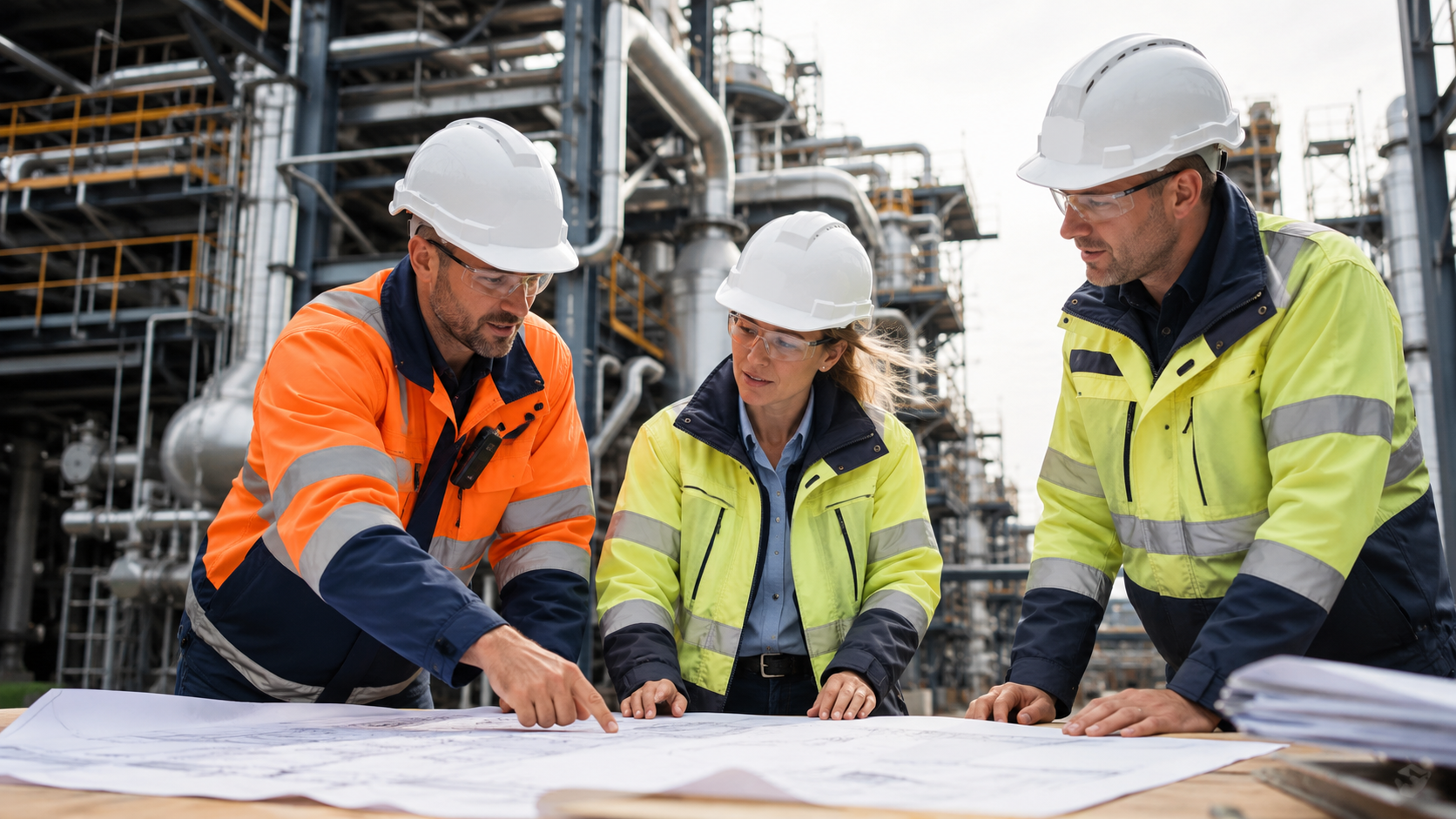 Planning at a construction site