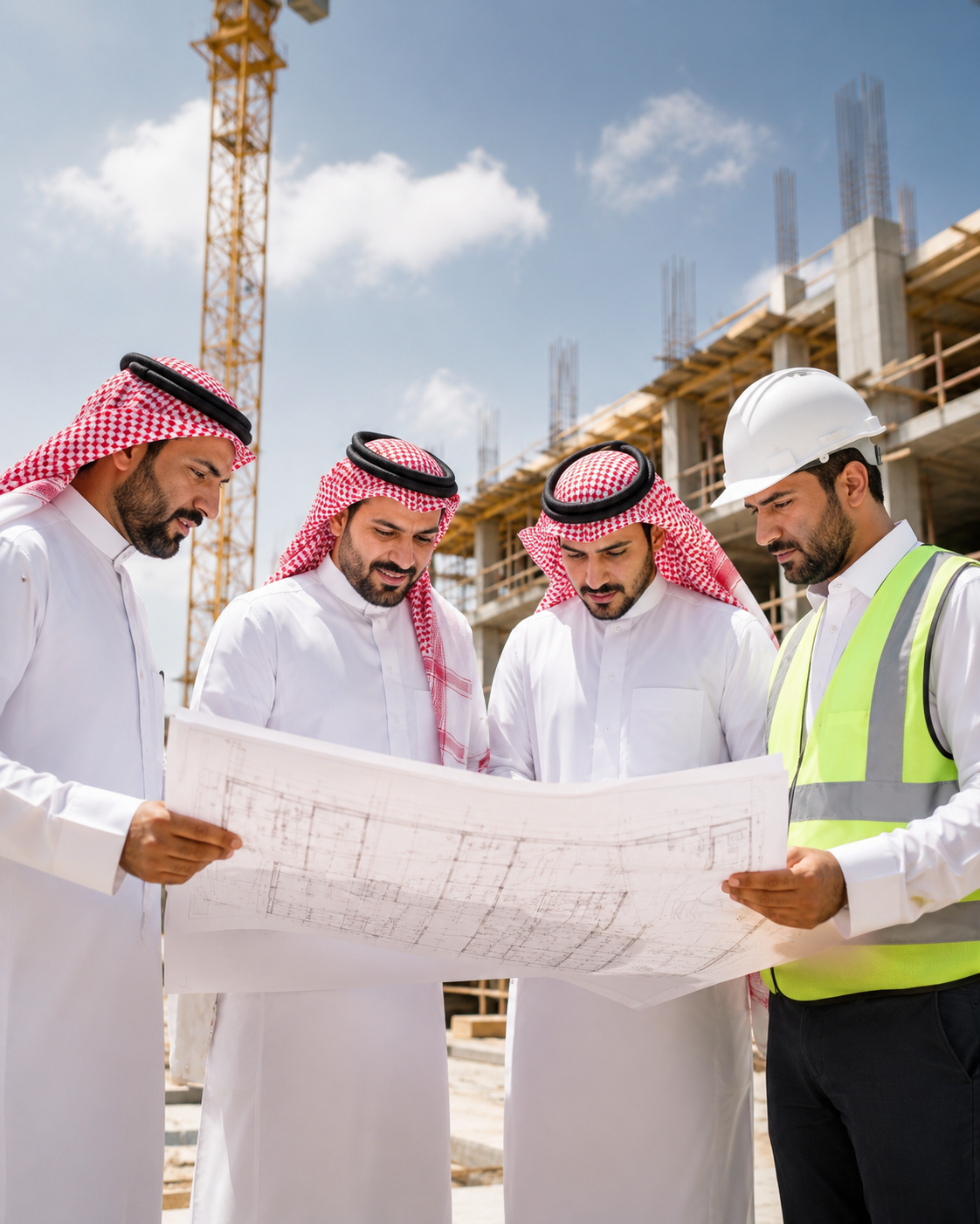 Construction teamwork in progress